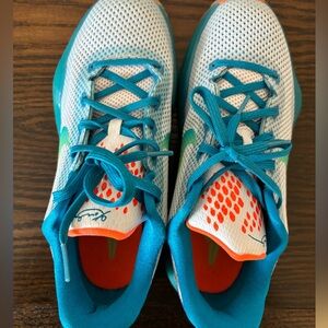 Nike Youth 3Y Blue, Teal, and Orange Tennis Shoes